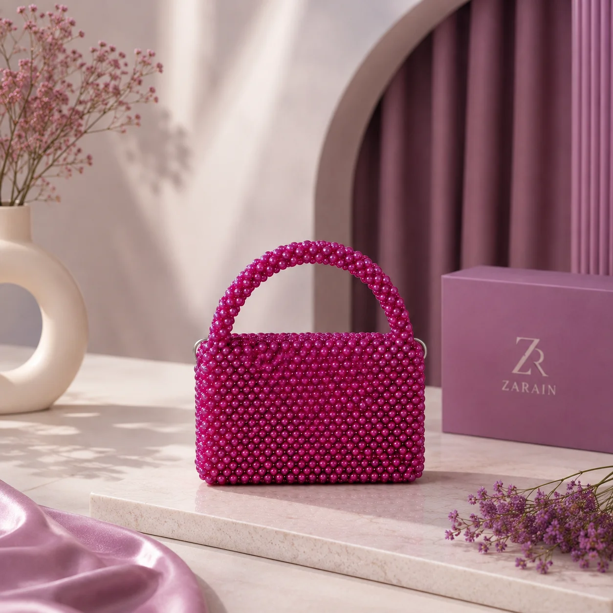 Scarlet Luxe Handmade Beaded Handbag